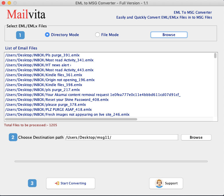 MailVita EML to MSG Converter for Mac 1.0 full
