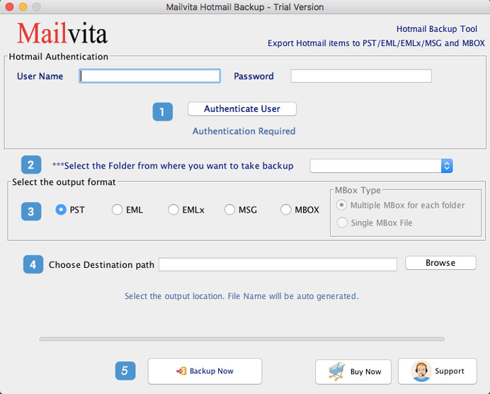 MailVita Hotmail Backup for Mac software