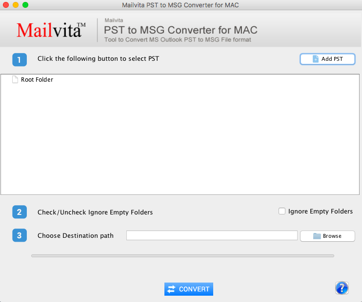 MailVita PST to MSG Converter for Mac software