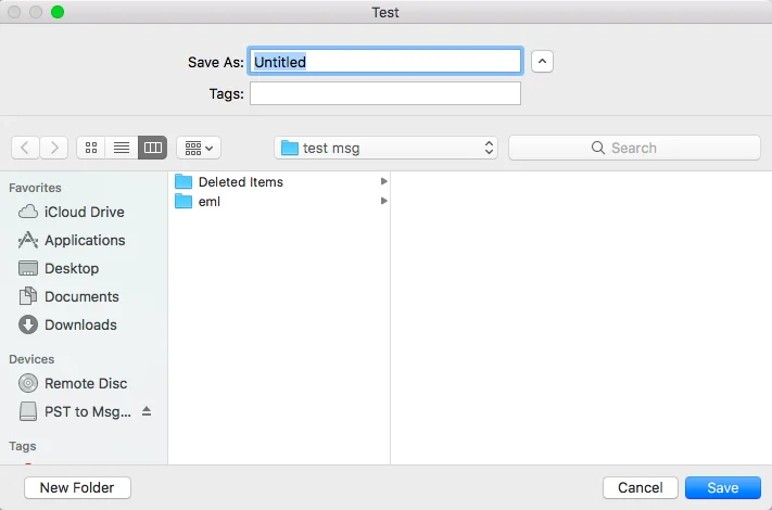 Convert PST to MSG for mac