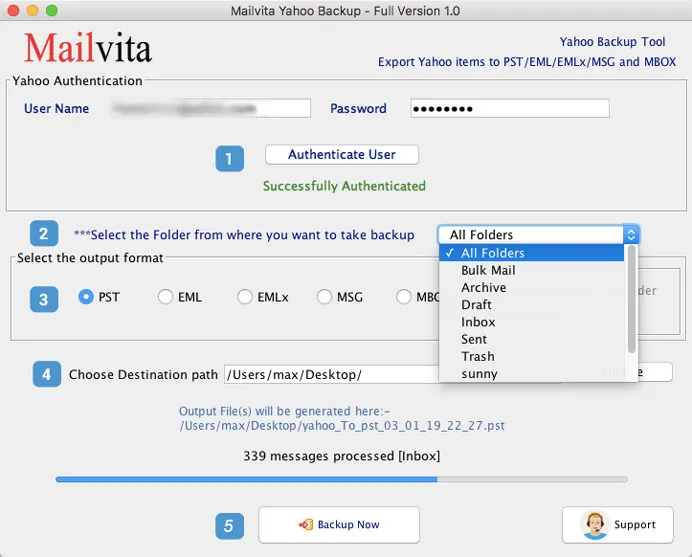 Convert Yahoo to PST