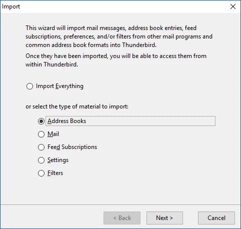 Import Address Book