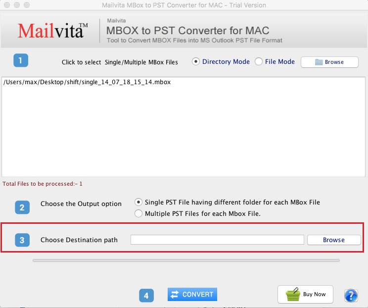 Open Apple Mail to PST Tool