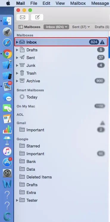 Select mailbox Folder