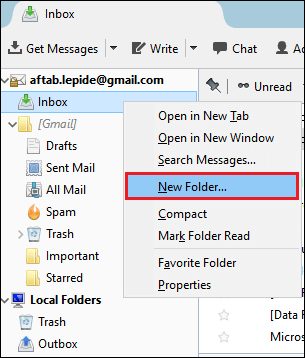 create a new folder