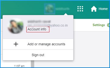 click on Account Info