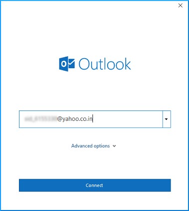 Yahoo Mail account and click on Connect button