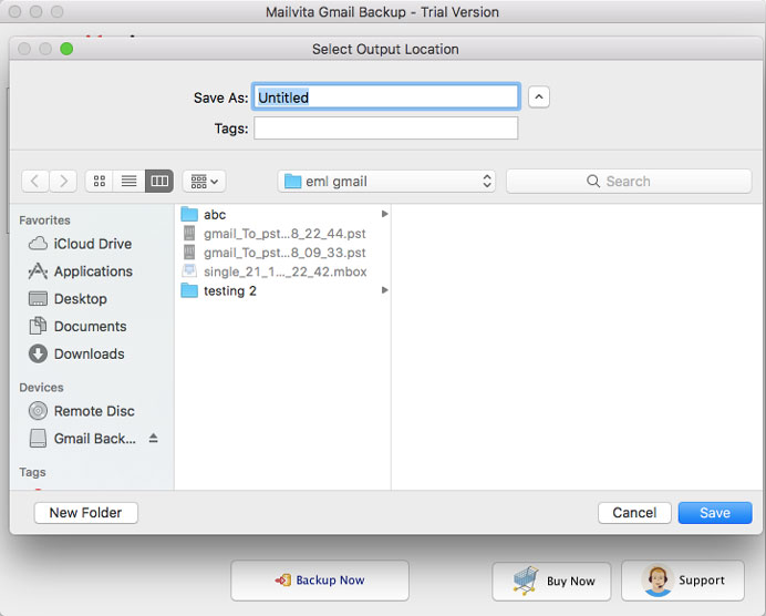 Convert Gmail to PST for mac