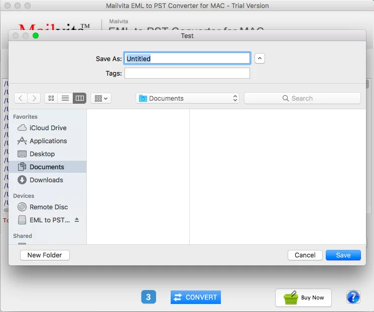 Convert EML to PST for mac