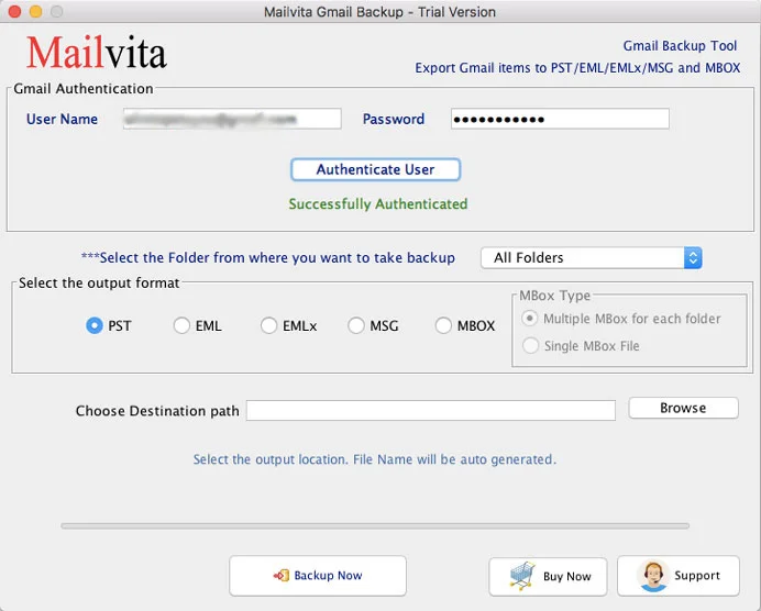 select export option