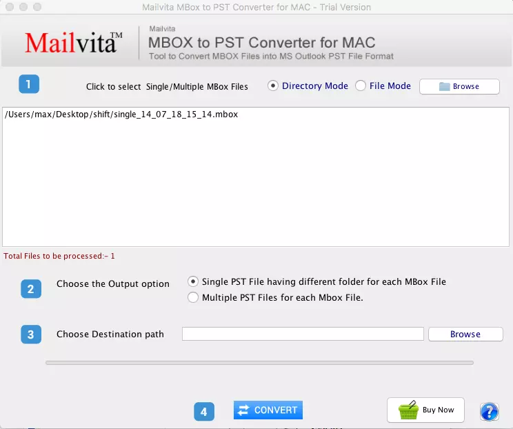 MBOX to PST for mac