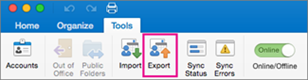 Go to Tools and click Export