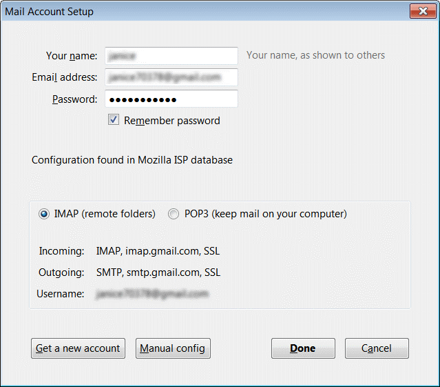 Manual configuration process